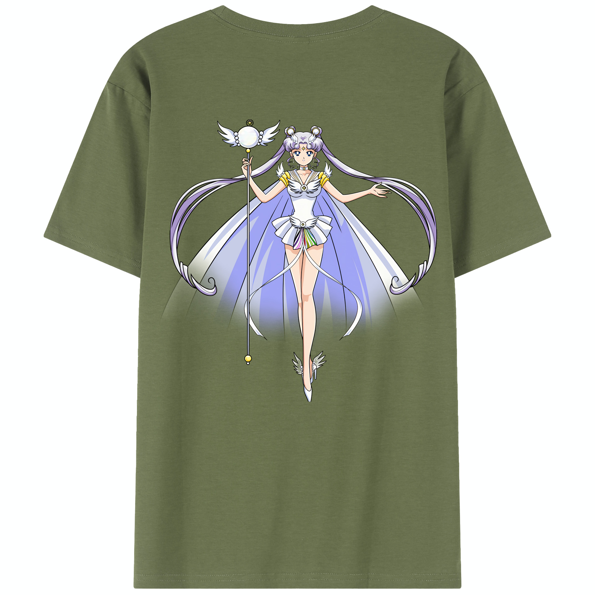 （画像用） 美少女戦士セーラームーン 月野 うさぎ つきの うさぎ Sailor Moon Tsukino Usagi 綿100％半袖Tシャツ（背面プリント）